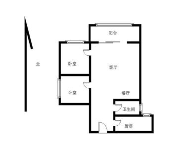华坤花园二期精装小两房两厅，明厨明卫，带大阳台
