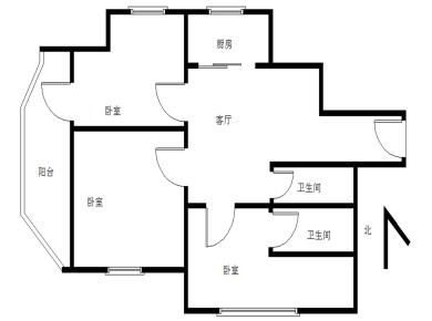 锦辉国际大三房 可以改两房 高层电梯房 实验二小旁