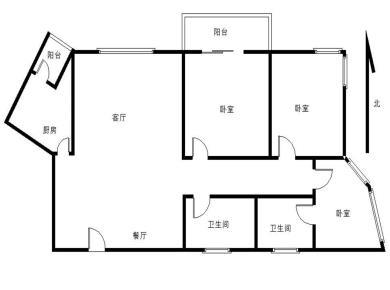 大汉江山124.49平3房2厅2卫双阳台换房子仅售580万